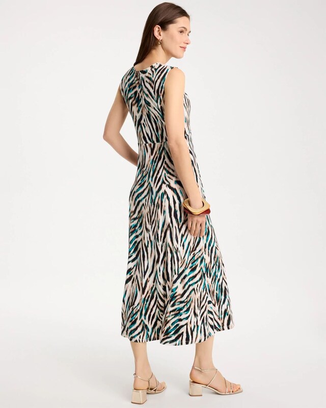 Animal Print Jersey Knit Dress - image 3